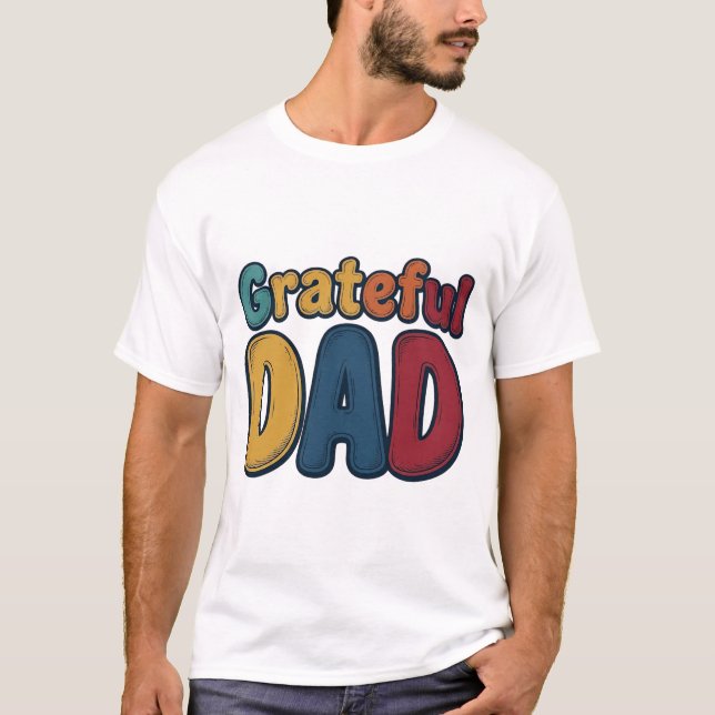 Camisa Grata Pai Letra Bolha Retro Design_1 (Frente)