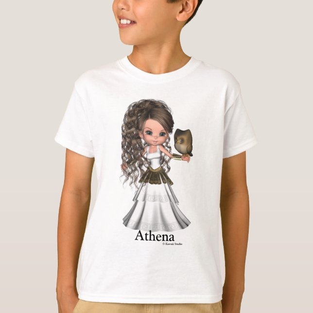 Camisa grega bonita da deusa de Kawaii Athena (Frente)