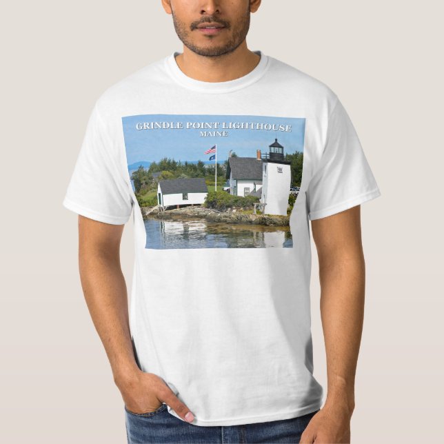 Camisa Grindle Point Lighthouse, Maine (Frente)