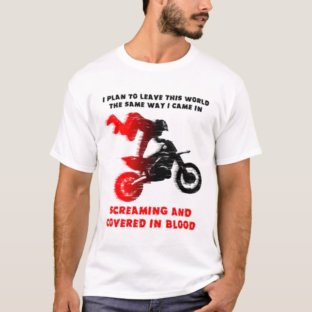 Camisa gritando do motocross da bicicleta da (Frente)