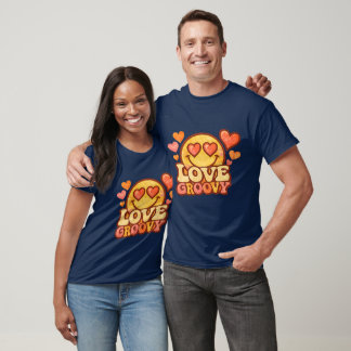 Camisa Groovy Love Retro 70s