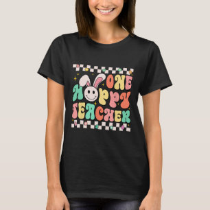 Camisa Groovy Retro de Professora de Páscoa Um Pro