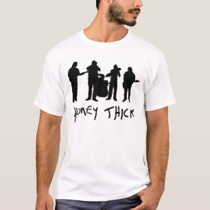 Camisa grossa da silhueta do mel