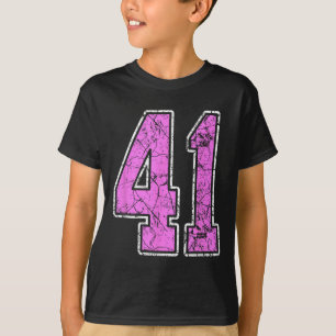 Camisa Grunge Rosa E Rosa Número 41 Jogador Unifo