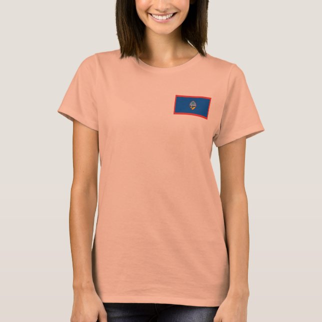 Camisa Guam Bandeira + Mapa (Frente)