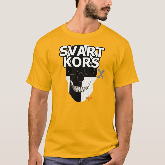 Camisa HANDSKULL Svart Kors básica B2 (Frente)