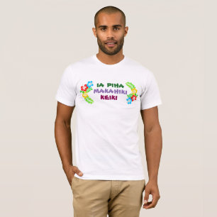 Camisa havaiana do aniversário do menino