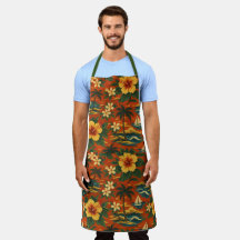 Camisa havaiana vibrante de meados do século
