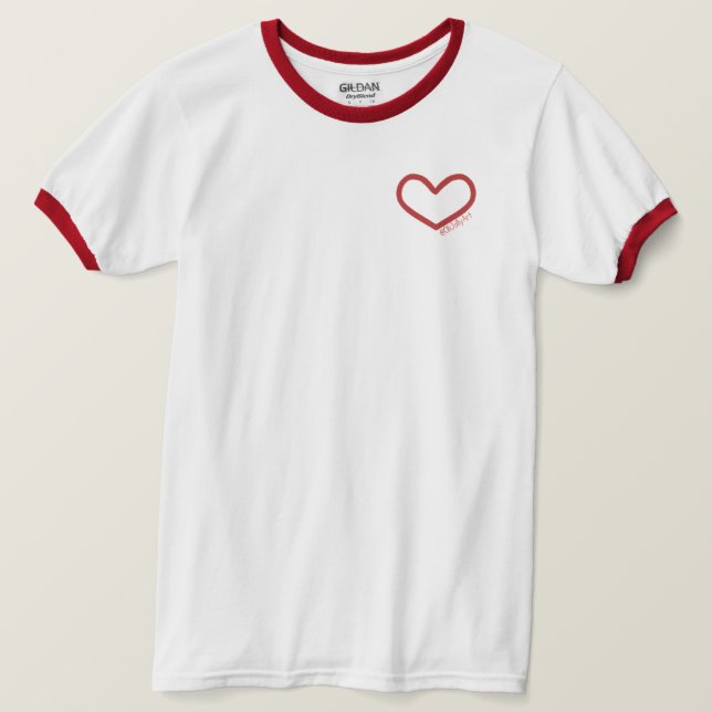 Camisa Heart OliJollyArt (Frente do Design)