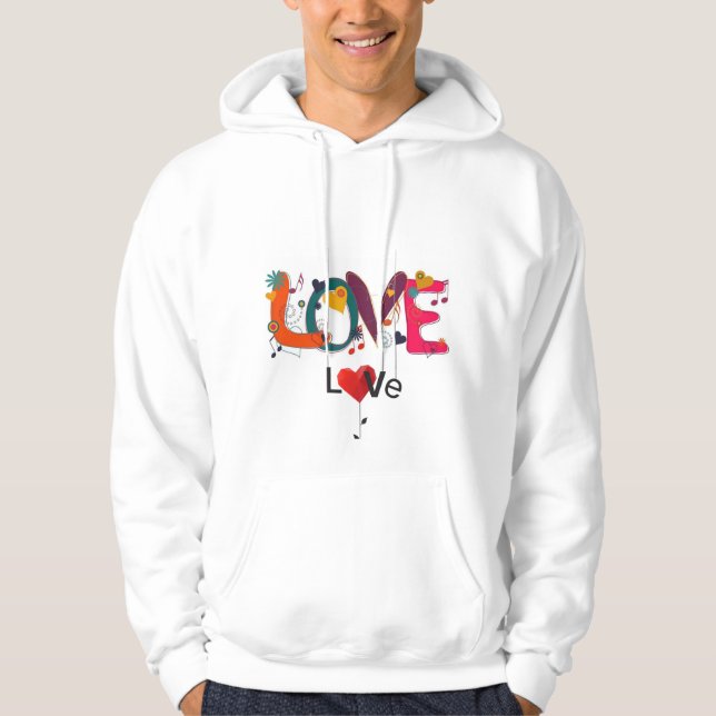 Camisa Hoody Love presente perfeito para o dia dos (Frente)