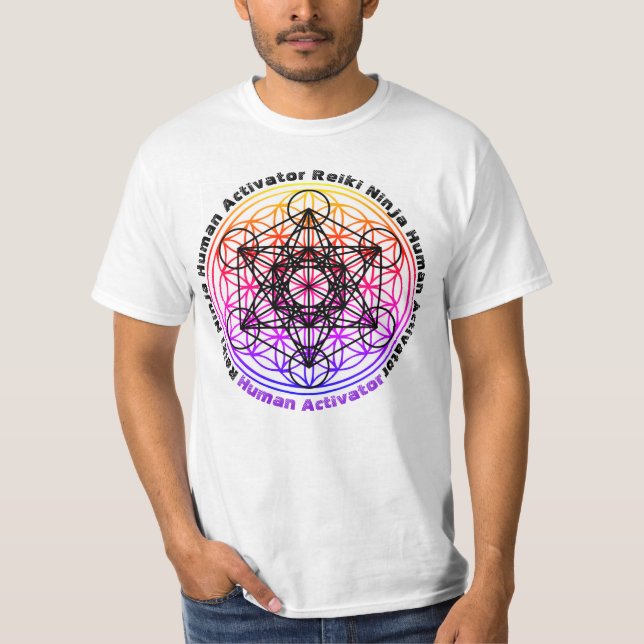 Camisa humana de Reiki Ninja 2 do activador (Frente)