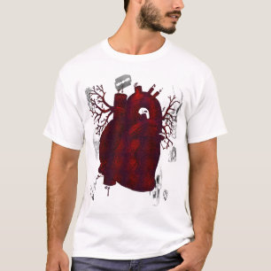 Camisa humana escura do coração