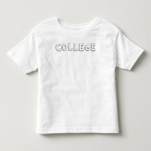 Camisa Humorista De Crianças - Letra De Esboço Mão