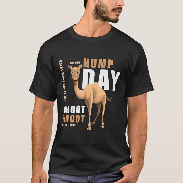 Camisa Hump Day Adivinha Que Dia É Camelo! Roxa (Frente)
