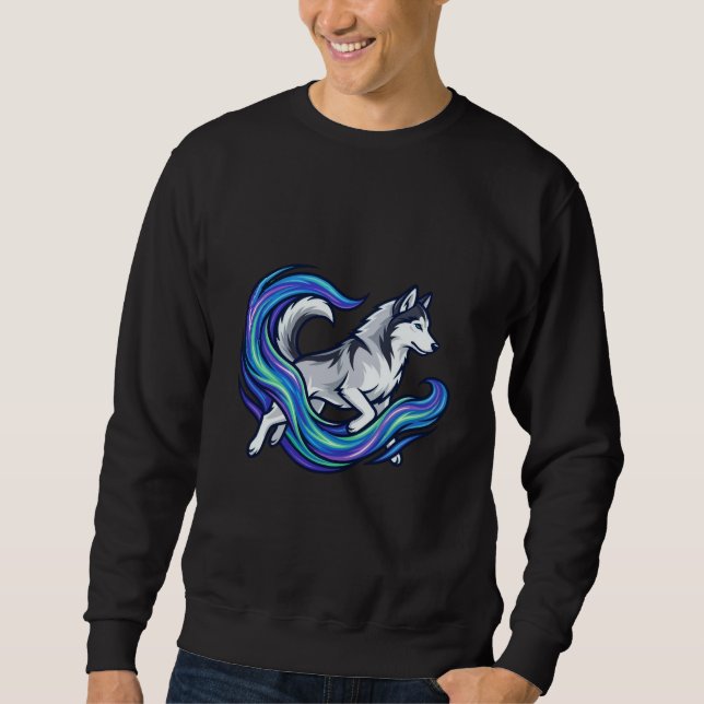 Camisa Husky Elétrico Azul Aura Gráfica (Frente)