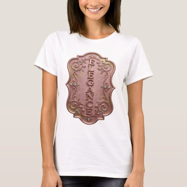 Camisa icônica com design de ELEGÂNCIA Prata (Frente)