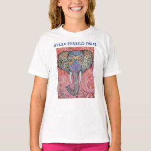 Camisa ideal do plissado das meninas do elefante