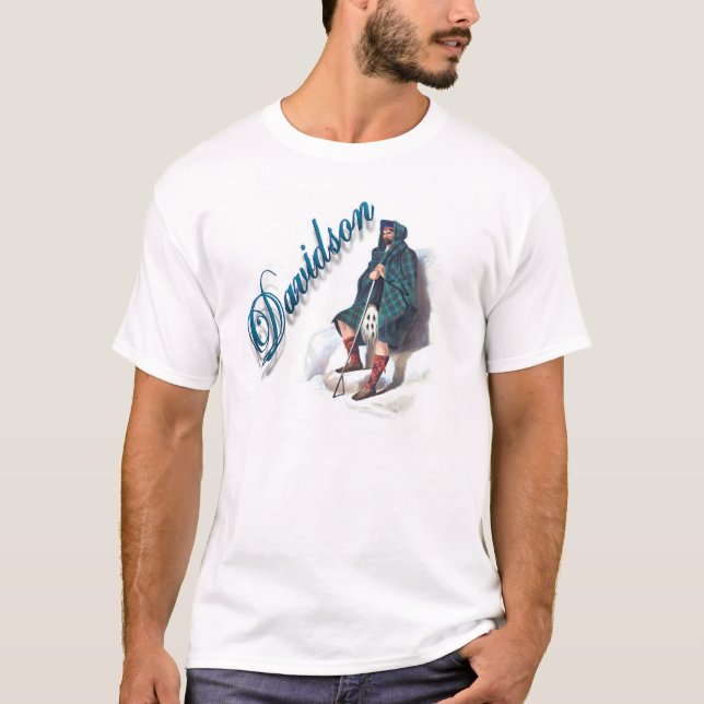 Camisa ideal escocesa de Davidson do clã (Frente)