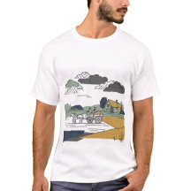 Camisa Ilustração de Linha Constable's Haywain