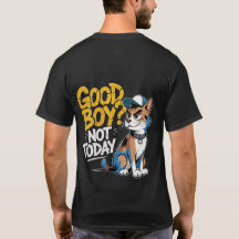 Camisa Ilustrada de Gato Engraçado Não Hoje Bom Me