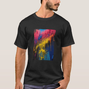 camisa impressa de algodão preto