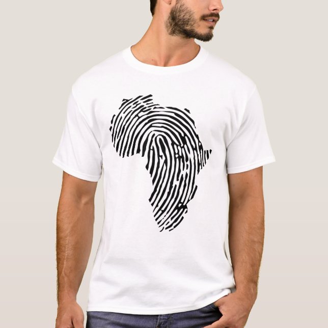 Camisa Impressão de dedos africanos, Poder Negro (Frente)
