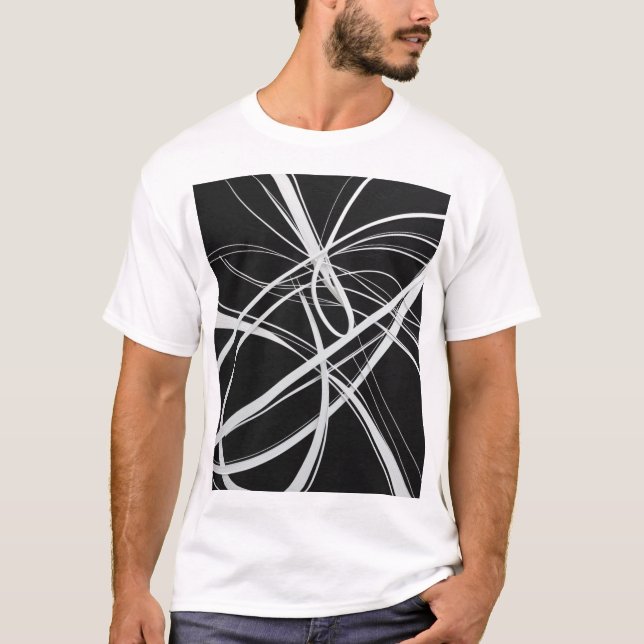 Camisa Impressão de na moda Abstrato, (Frente)