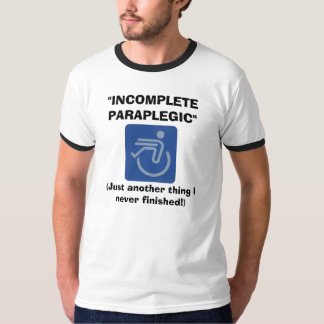Camisa incompleta do paraplégico