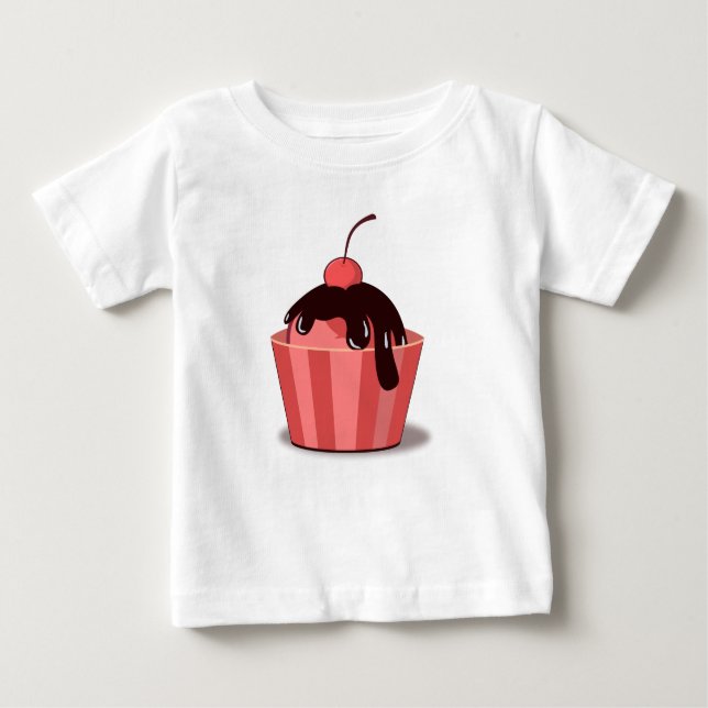 Camisa Infantil Babador Sundae de Cereja (Frente)