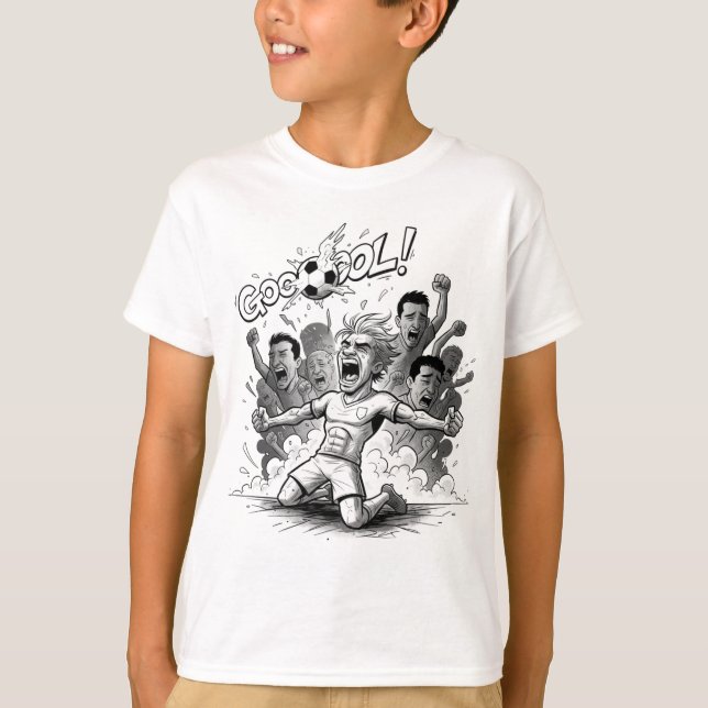Camisa Infantil de Celebração de Futebol GOAL! (Frente)