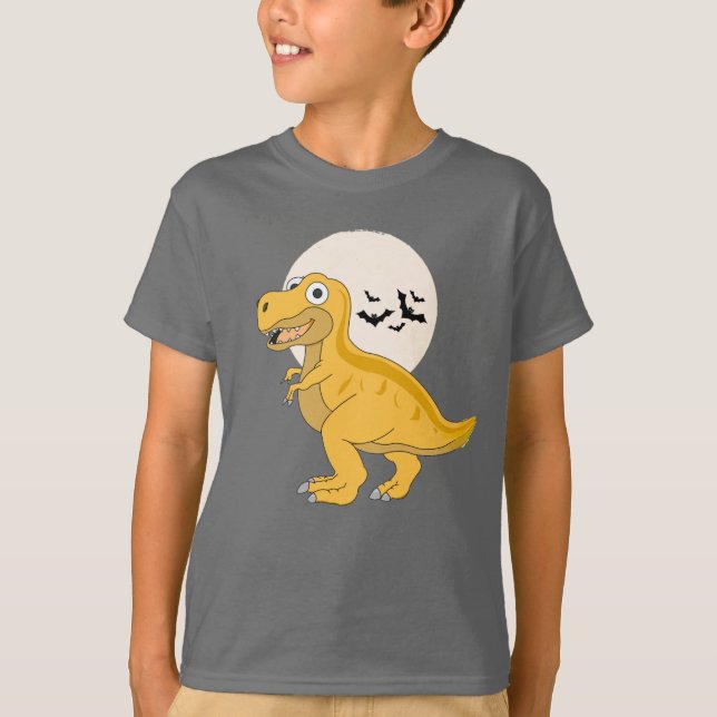 Camisa Infantil de Dinossauro T-Rex Fofo Adormecid (Frente)