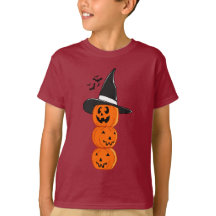 Camisa Infantil de Halloween da Bruxa das Abóboras