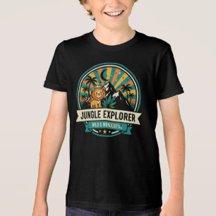 Camisa Infantil de Leão Safari Explorador da Selva