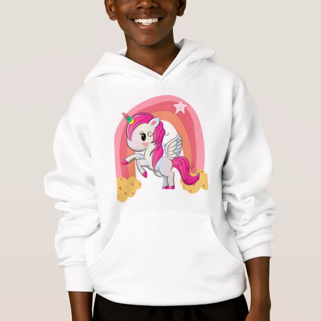 Camisa infantil de unicórnio mágico fofo (Frente)