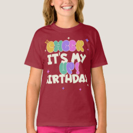 CAMISA INFANTIL FEMININA DE ANIVERSÁRIO ANIMADA