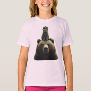 Camisa Infantil Floresta Cute Tabby