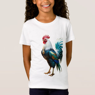 Camisa Infantil Galo Majestoso Colorido