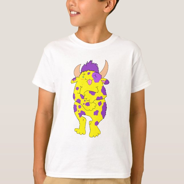 Camisa Infantil Monstro Difuso Manchado (Frente)