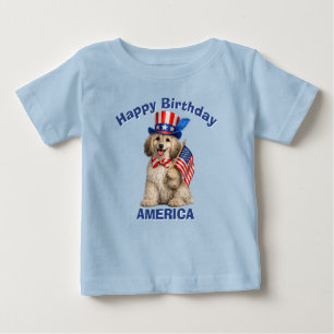 Camisa Infantil Patriótica Afghan Hound (2v)