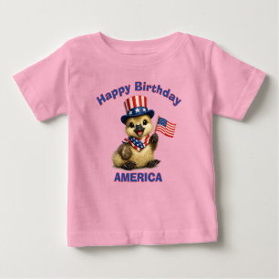 Camisa Infantil Patriótica Canada Goose (4d)