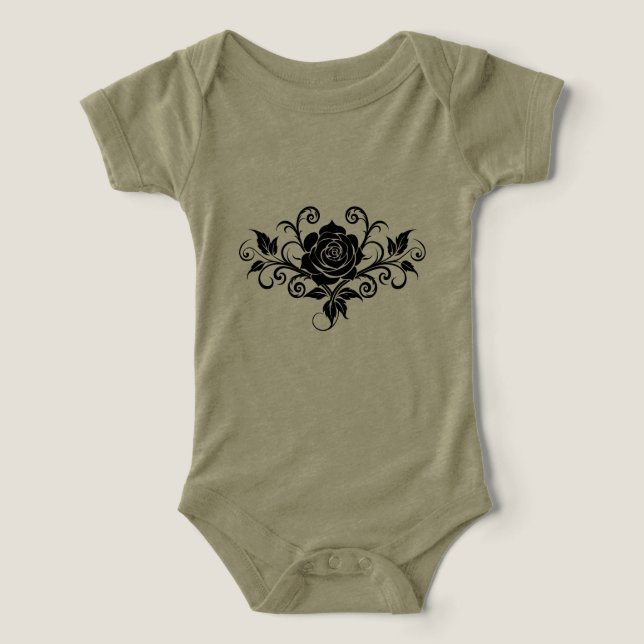Camisa Infantil Rose Mark Minimalista Moderna (Design frontal)