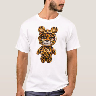 Camisa Infantil Safari Leopardo Manchado Kawaii Fo