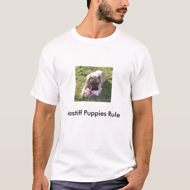 Camisa inglesa da regra T dos filhotes de cachorro (Frente)