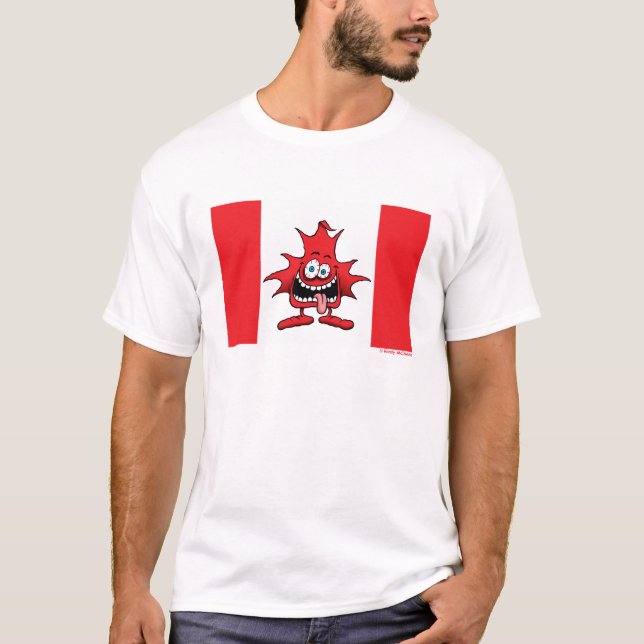 Camisa insana louca da folha de bordo de Canuck (Frente)
