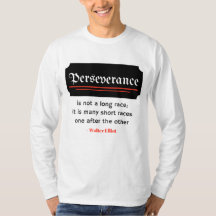 Camisa inspirador das citações da perseverança