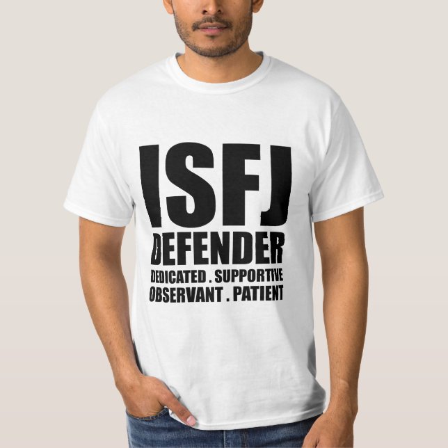 Camisa introvertida do defensor T de ISFJ (Frente)