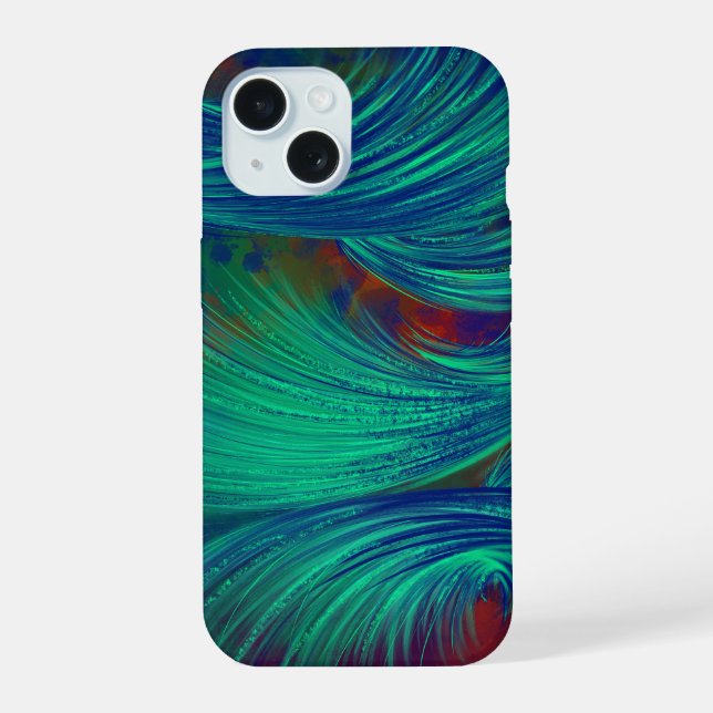 Camisa iPhone 16 com Pena de Fênix em Camadas (Verso)
