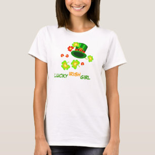 Camisa irlandesa afortunada da menina
