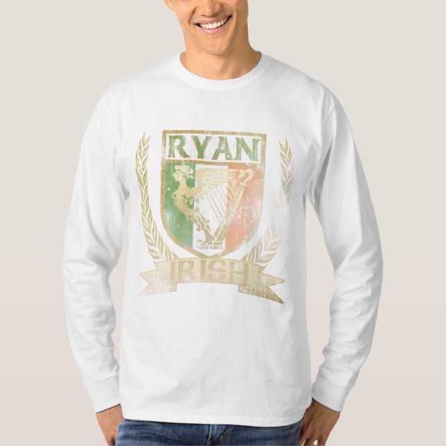 Camisa irlandesa da crista t de Ryan (Frente)