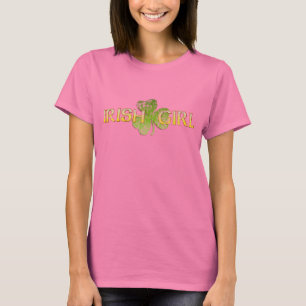Camisa irlandesa da menina t